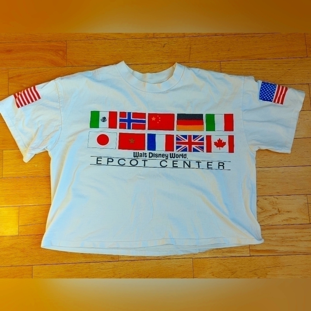 🌹Disney VINTAGE  epcot centre crop top
